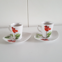 Espresso cup and saucers